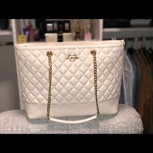 Moschino ivory/off white purse